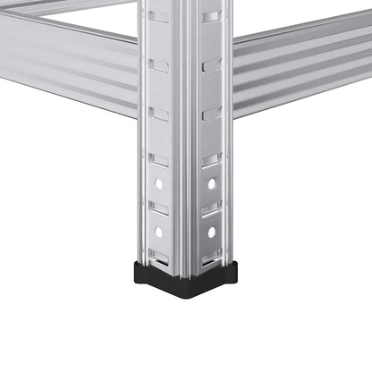 Ripiano per Pneumatici a 3 Strati Argento 110x40x200 cm Acciaio - homemem39
