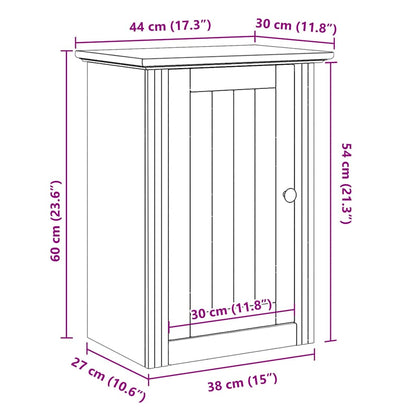 Pensile da Bagno BODO Bianco 44x30x60 cm | homemem39