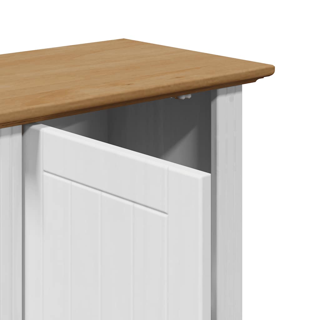 Pensile da Bagno BODO Bianco e Marrone 44x30x60 cm