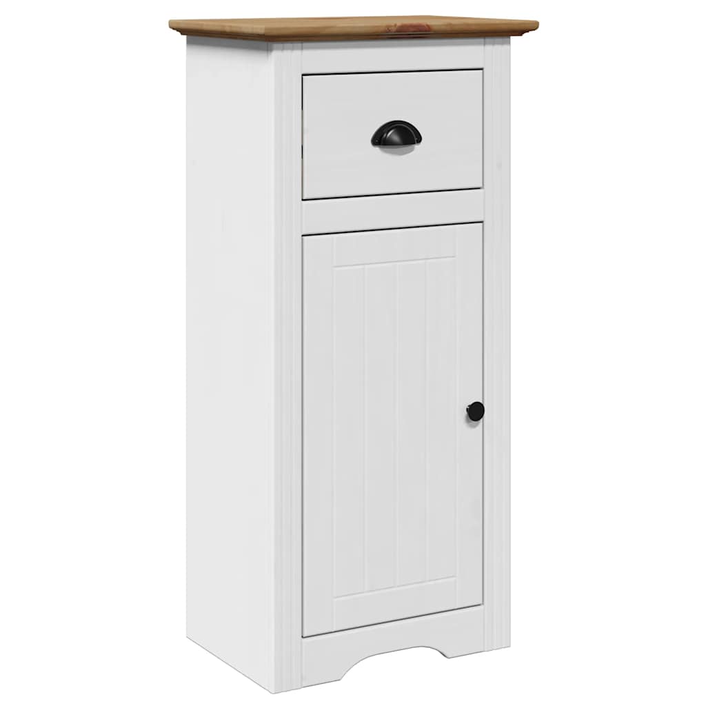 Mobile da Bagno BODO Bianco e Marrone 44x30x90 cm | homemem39