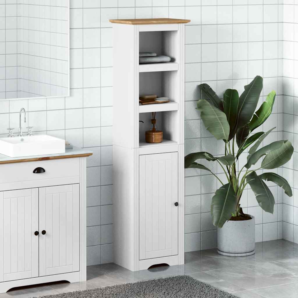 Mobile da Bagno BODO Bianco e Marrone 44x30x160 cm | homemem39