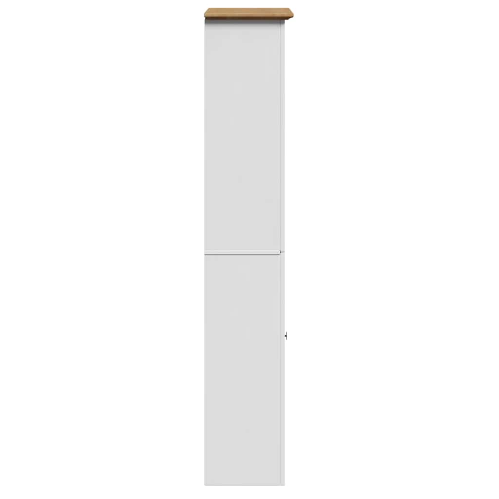 Mobile da Bagno BODO Bianco e Marrone 44x30x160 cm | homemem39