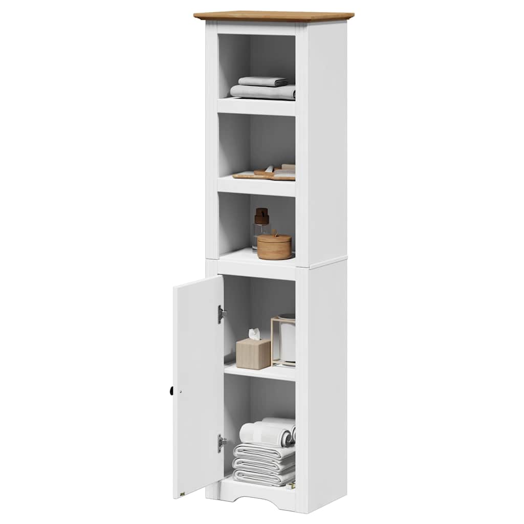 Mobile da Bagno BODO Bianco e Marrone 44x30x160 cm | homemem39