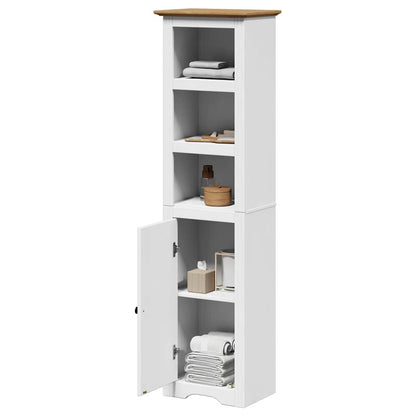 Mobile da Bagno BODO Bianco e Marrone 44x30x160 cm | homemem39