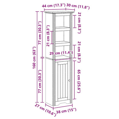 Mobile da Bagno BODO Grigio 44x30x160 cm | homemem39