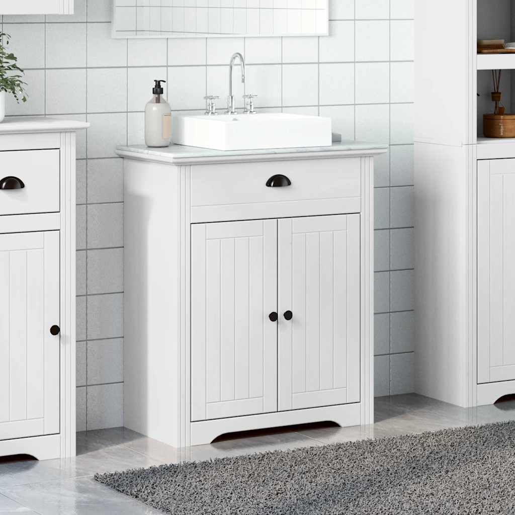 Mobile Lavabo da Bagno BODO Bianco 70x35x80 cm | homemem39