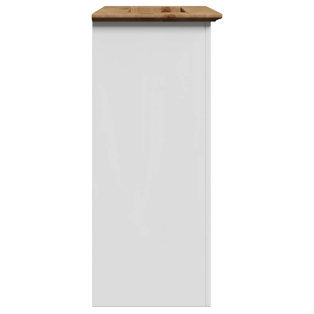 Mobile Lavabo da Bagno BODO Bianco e Marrone 70x35x80 cm | homemem39