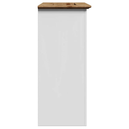 Mobile Lavabo da Bagno BODO Bianco e Marrone 70x35x80 cm | homemem39