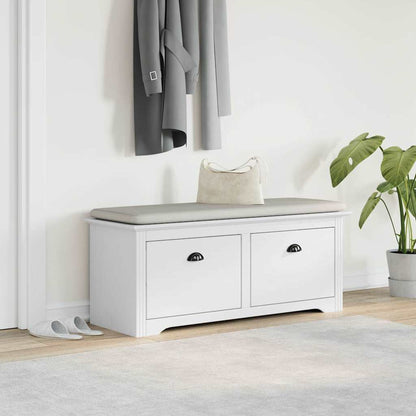 Panca da Ingresso BODO Bianca 114x40x45 cm | homemem39