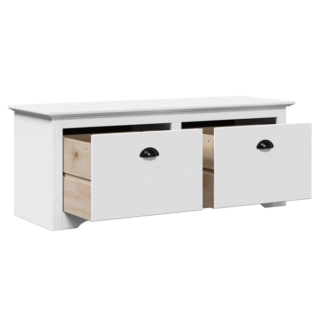 Panca da Ingresso BODO Bianca 114x40x45 cm | homemem39