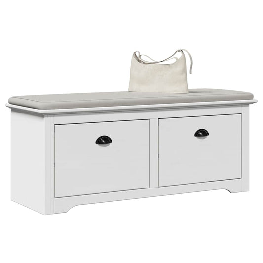 Panca da Ingresso BODO Bianca 114x40x45 cm | homemem39