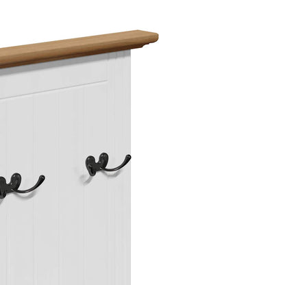 Mobile da Ingresso con Ganci BODO Bianco e Marrone 50x40x157 cm | homemem39