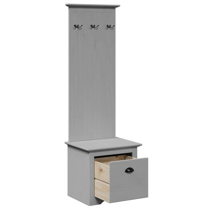 Mobiletto da Ingresso con Ganci BODO Grigio 50x40x157 cm | homemem39
