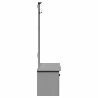 Mobiletto da Ingresso con Ganci BODO Grigio 50x40x157 cm | homemem39