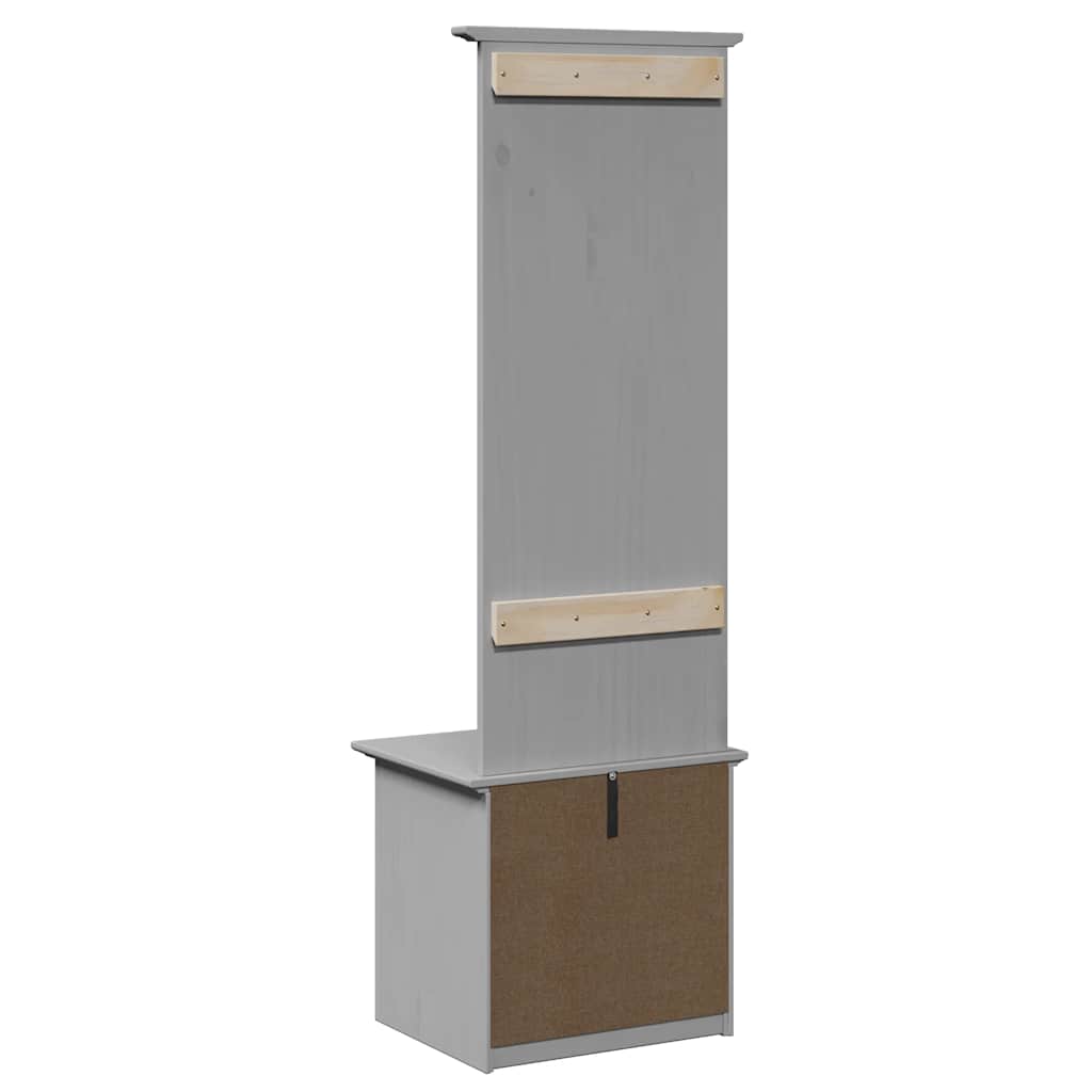 Mobiletto da Ingresso con Ganci BODO Grigio 50x40x157 cm | homemem39