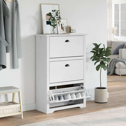 Scarpiera BODO Bianca 80x35x118 cm - homemem39