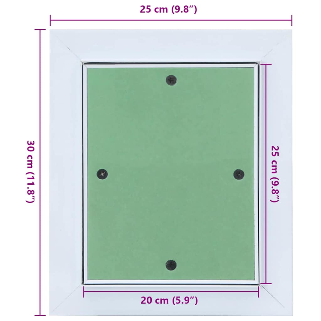 Pannello di accesso Bianco 25 x 30 cm Alluminio e Cartongesso