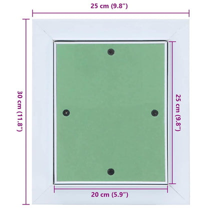 Pannello di accesso Bianco 25 x 30 cm Alluminio e Cartongesso