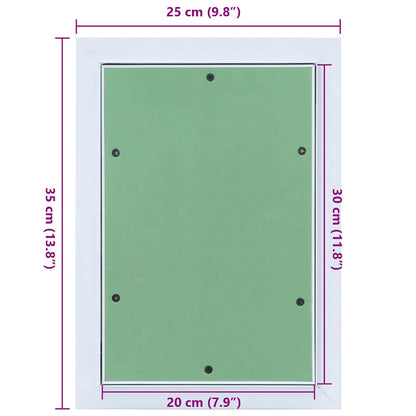 Pannello di accesso Bianco 25 x 35 cm Alluminio e Cartongesso