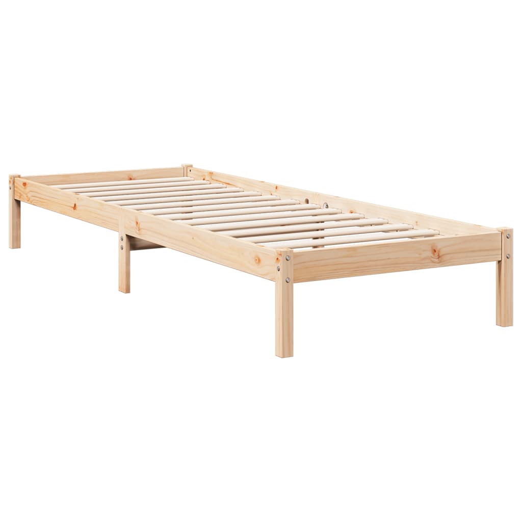 Letto Extra Lungo senza Materasso 180x200 cm in Legno di Pino - homemem39