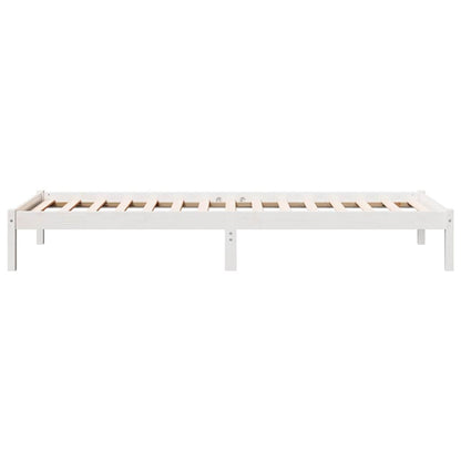 Letto Extra Lungo senza Materasso Bianco 90x210 cm in Pino | homemem39