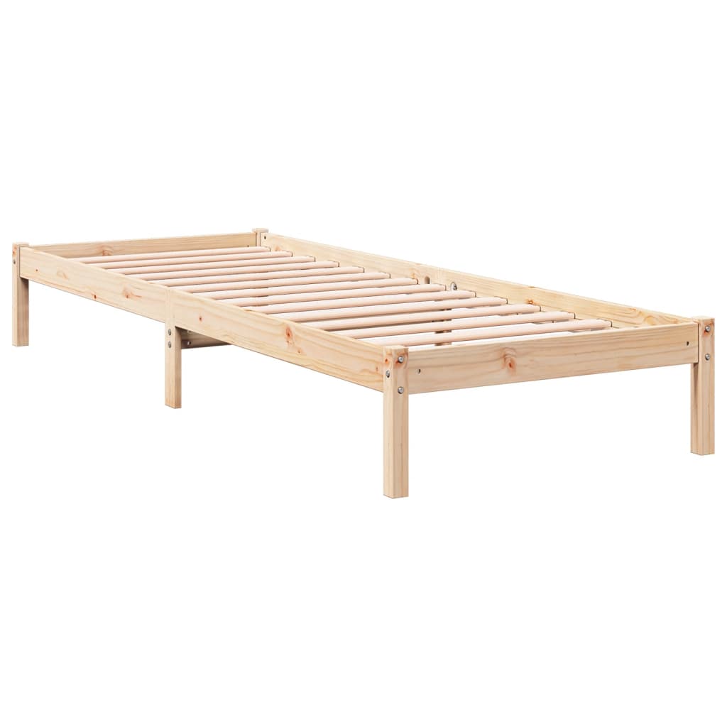 Letto Extra Lungo senza Materasso 100x210 cm in Legno di Pino - homemem39