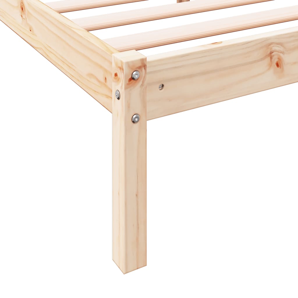 Letto Extra Lungo senza Materasso 100x210 cm in Legno di Pino - homemem39