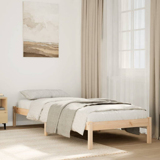 Letto Extra Lungo senza Materasso 100x210 cm in Legno di Pino | homemem39