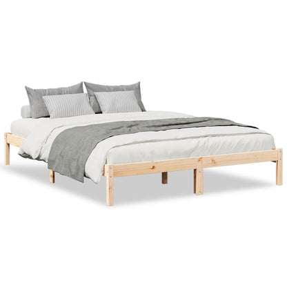 Letto Extra Lungo senza Materasso 140x210 cm in Legno di Pino - homemem39