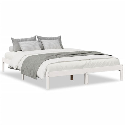 Letto Extra Lungo senza Materasso Bianco 180x200 cm in Pino - homemem39