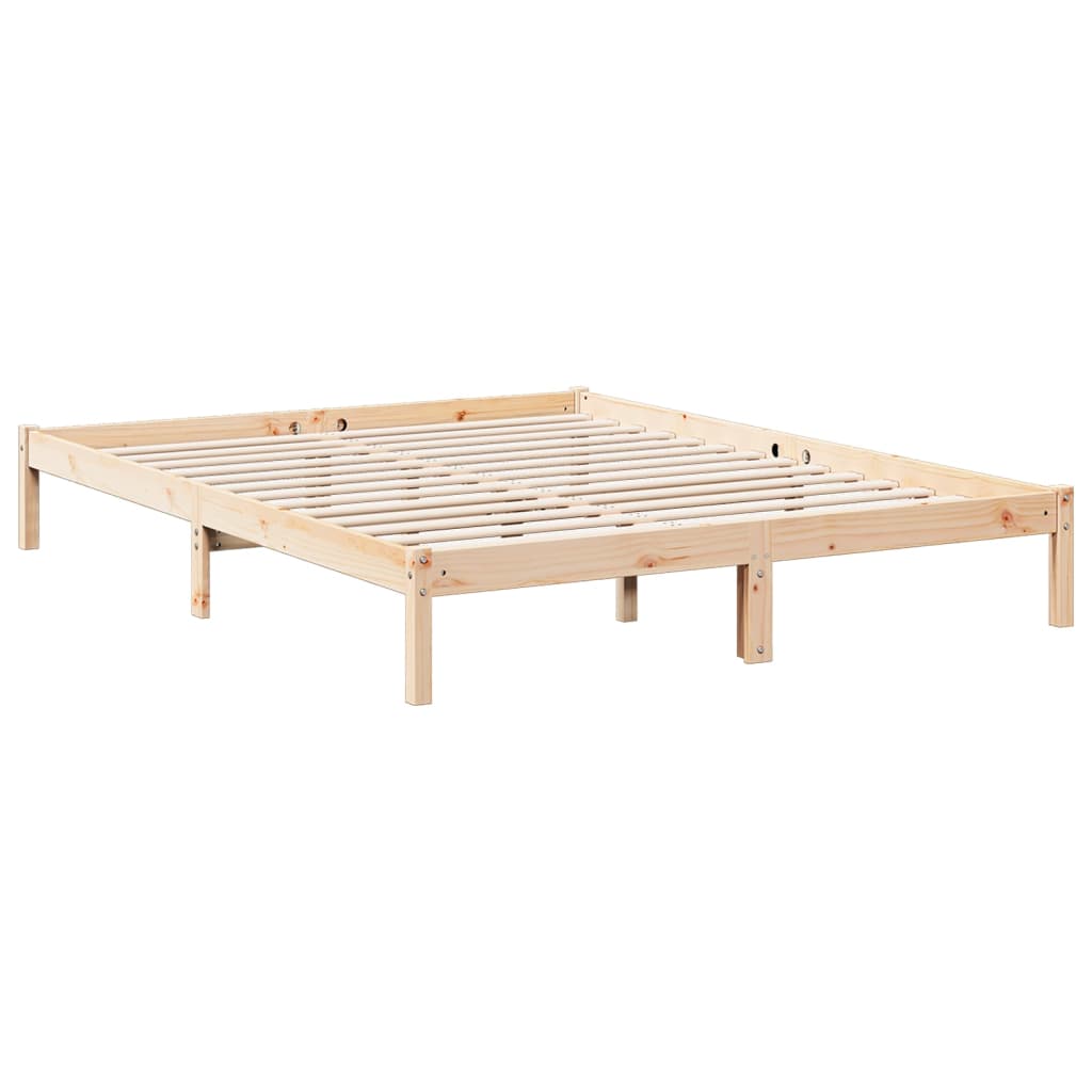 Letto Extra Lungo senza Materasso 160x210 cm in Legno di Pino - homemem39