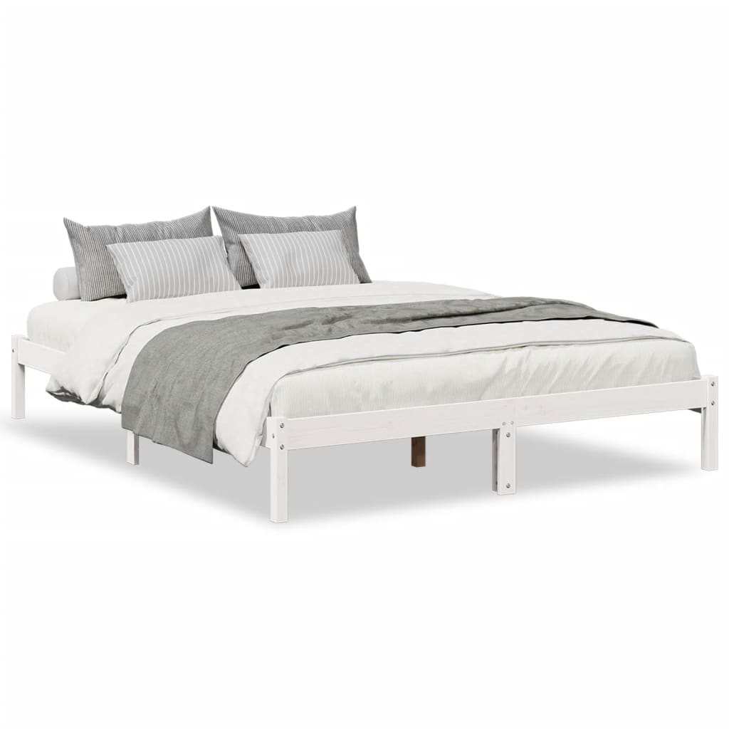 Letto Extra Lungo senza Materasso 160x210 cm in Legno di Pino - homemem39