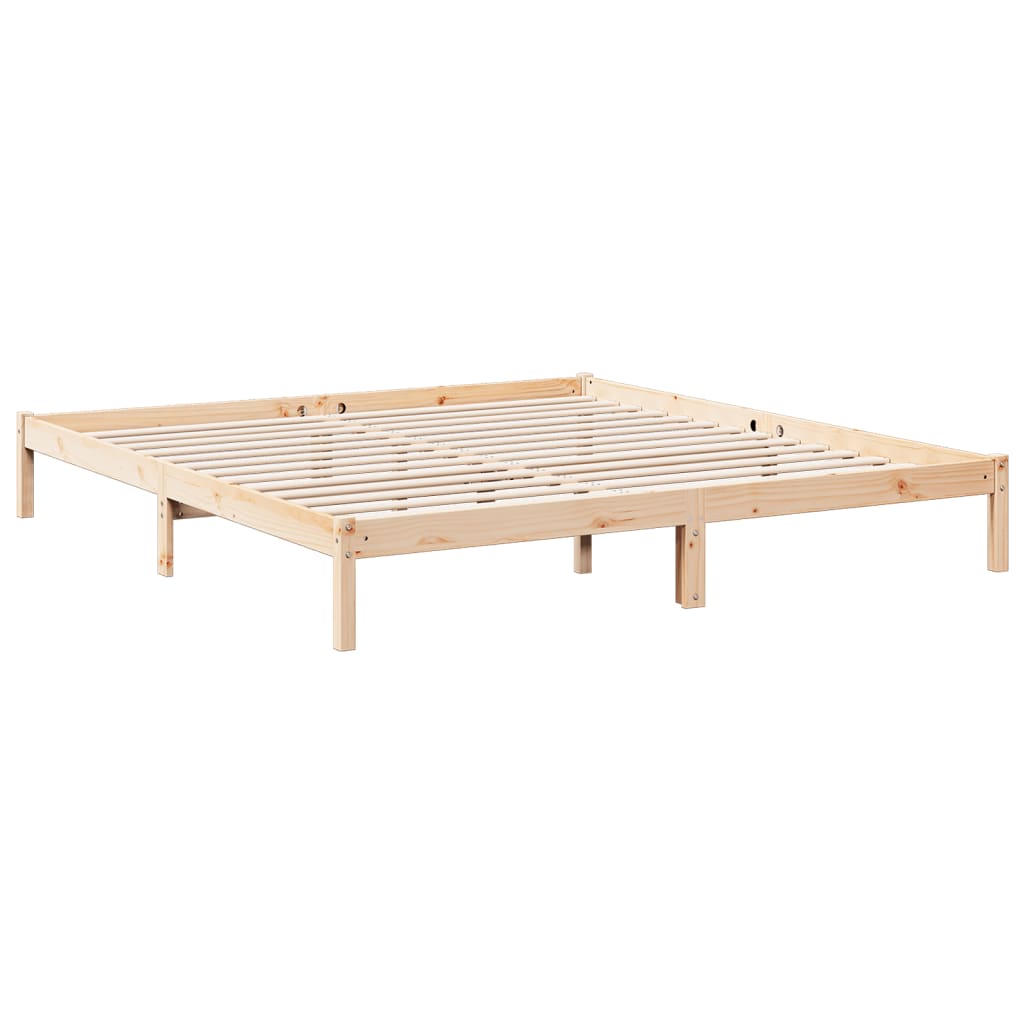 Letto Extra Lungo senza Materasso 180x210 cm in Legno di Pino | homemem39