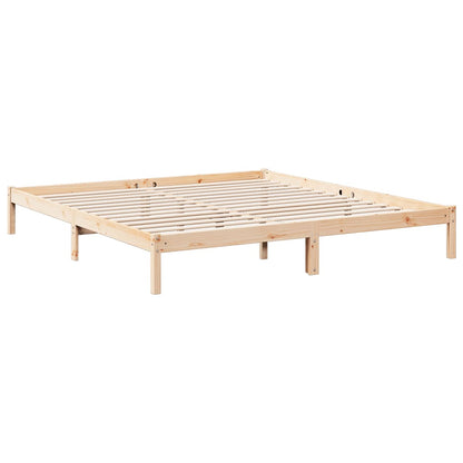 Letto Extra Lungo senza Materasso 180x210 cm in Legno di Pino - homemem39