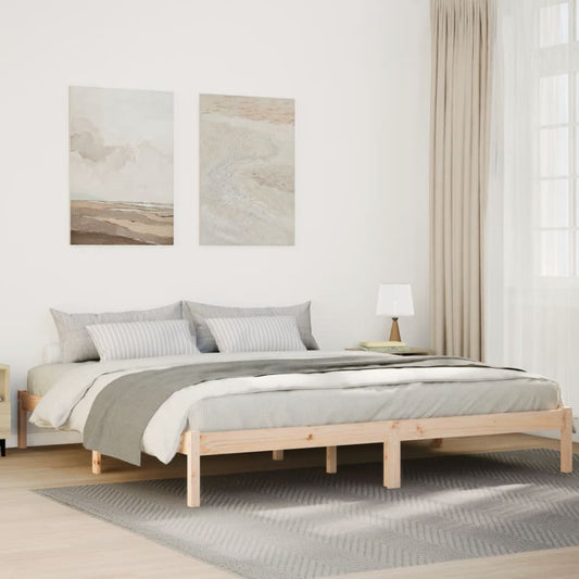 Letto Extra Lungo senza Materasso 180x210 cm in Legno di Pino | homemem39