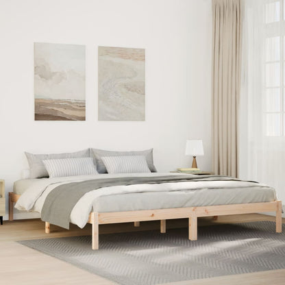 Letto Extra Lungo senza Materasso 180x210 cm in Legno di Pino - homemem39