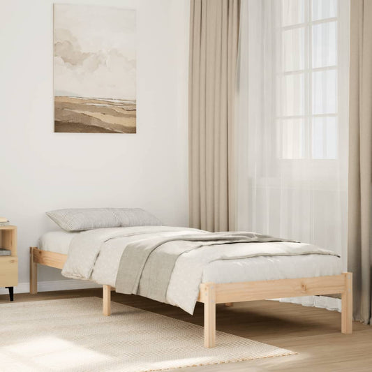 Letto Extra Lungo senza Materasso 80x220 cm in Legno di Pino | homemem39