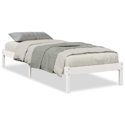 Letto Extra Lungo senza Materasso Bianco 90x220 cm in Pino | homemem39