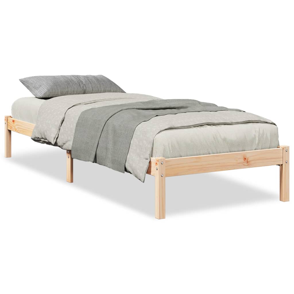 Letto Extra Lungo senza Materasso 100x220 cm in Legno di Pino - homemem39