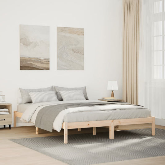 Letto Extra Lungo senza Materasso 140x220 cm in Legno di Pino | homemem39