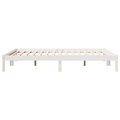 Letto Extra Lungo senza Materasso Bianco 140x220 cm in Pino | homemem39
