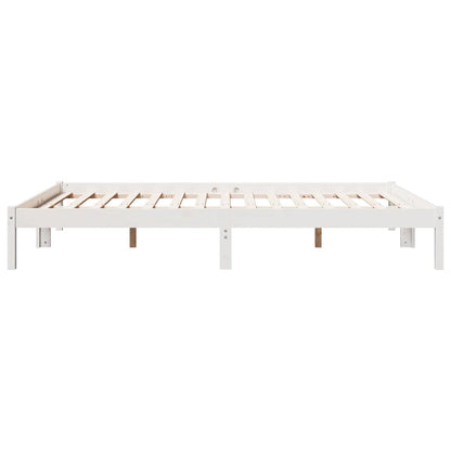 Letto Extra Lungo senza Materasso Bianco 140x220 cm in Pino