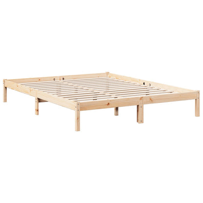Letto Extra Lungo senza Materasso 160x220 cm in Legno di Pino - homemem39