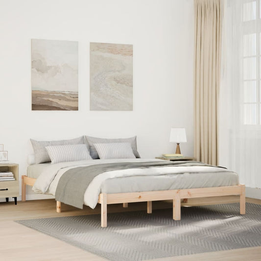 Letto Extra Lungo senza Materasso 160x220 cm in Legno di Pino | homemem39