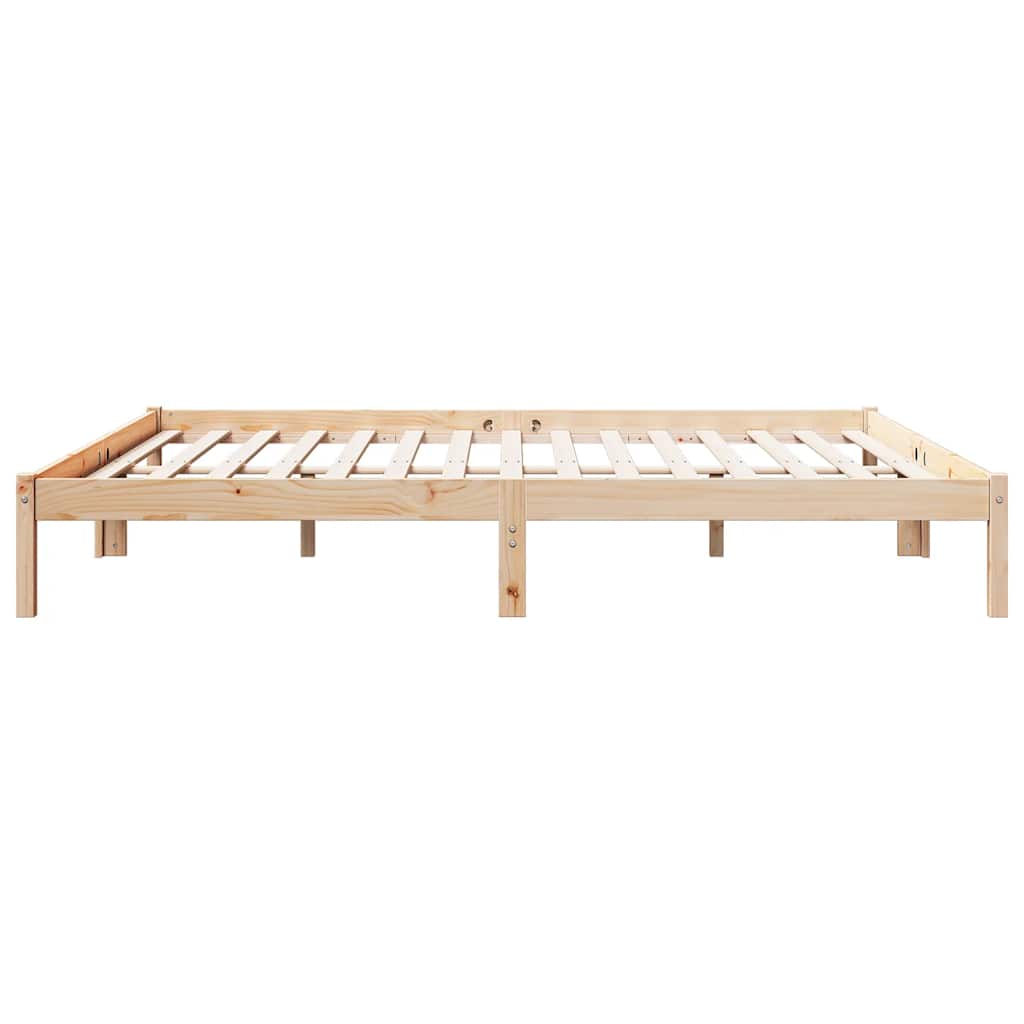 Letto Extra Lungo senza Materasso 180x220 cm in Legno di Pino
