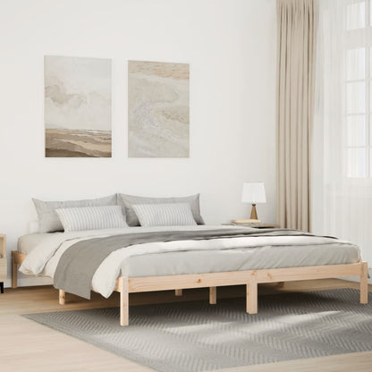 Letto Extra Lungo senza Materasso 180x220 cm in Legno di Pino | homemem39