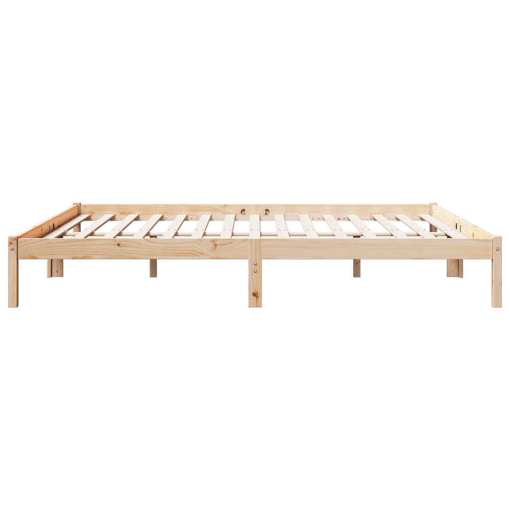 Letto Extra Lungo senza Materasso 200x220 cm in Legno di Pino - homemem39