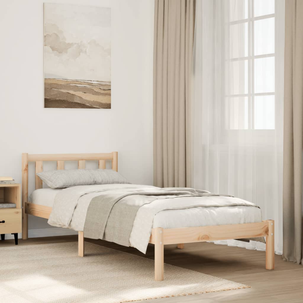 Letto Extra Lungo senza Materasso 180x200 cm in Legno di Pino | homemem39
