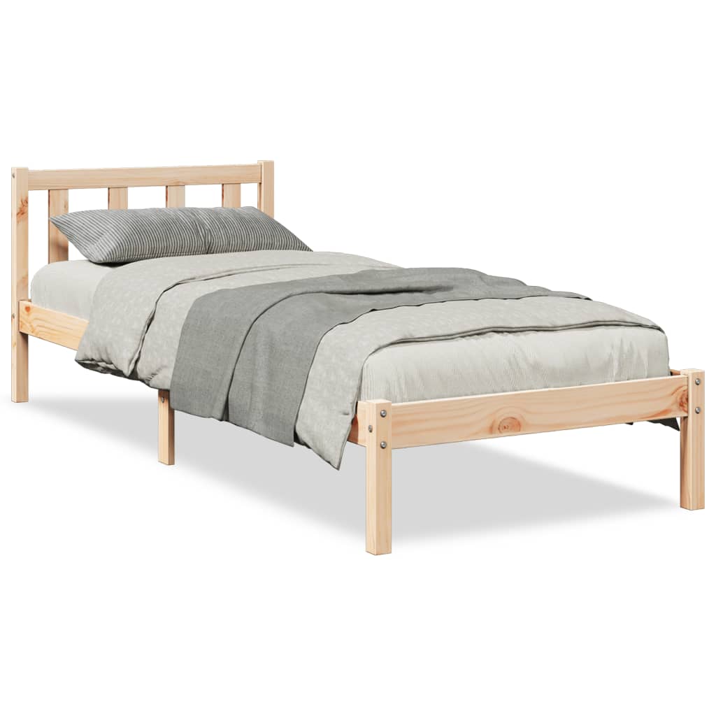 Letto Extra Lungo senza Materasso 100x210 cm in Legno di Pino | homemem39