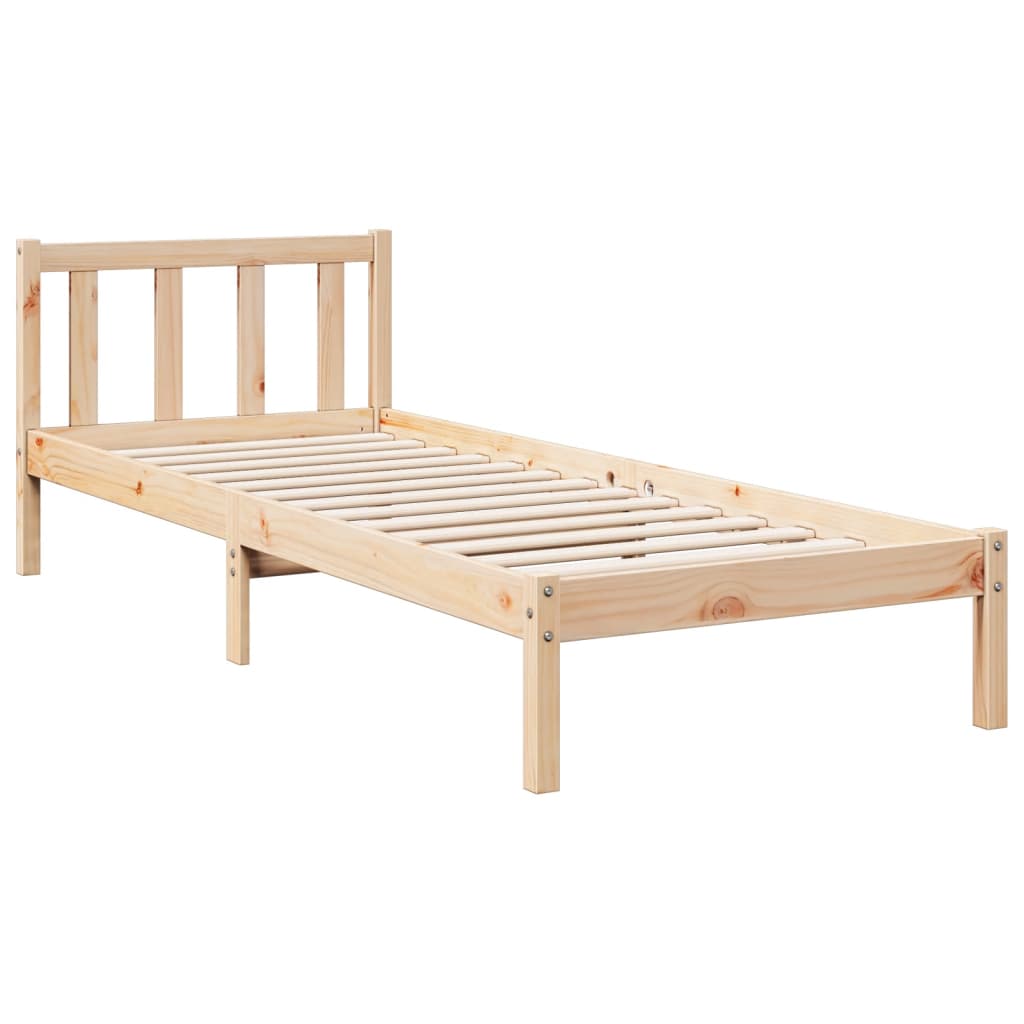 Letto Extra Lungo senza Materasso 100x210 cm in Legno di Pino - homemem39